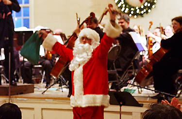 Santa Clause at Parkway Concert Orchestra holiday concert