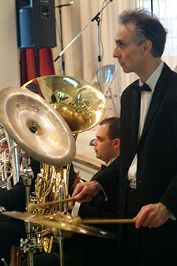 Michael Macrides on cymbals